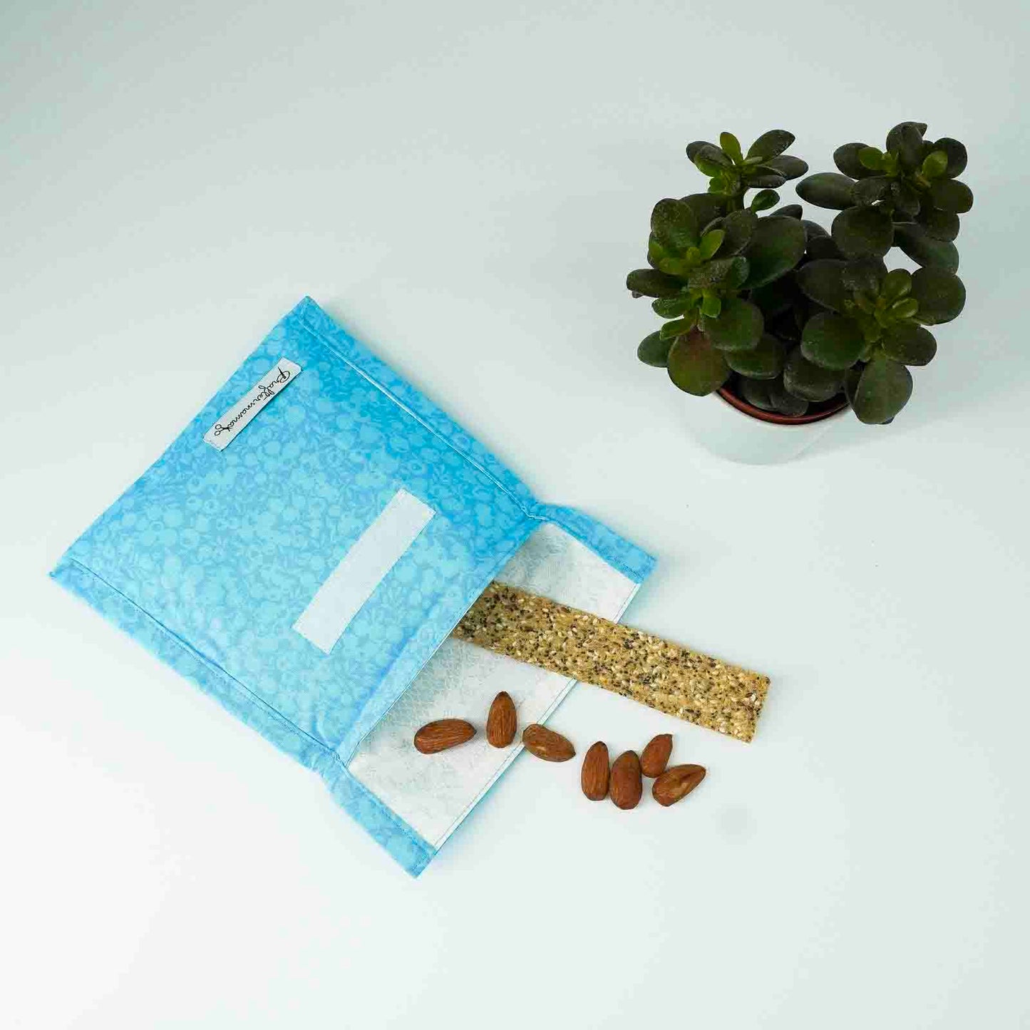 Τσαντάκι κολατσιού με velcro, τυρκουάζ