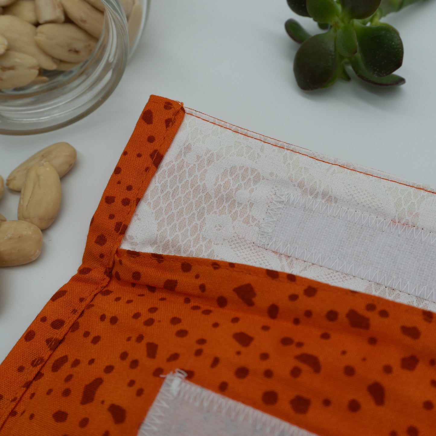 Τσαντάκι κολατσιού με velcro, πορτοκαλί