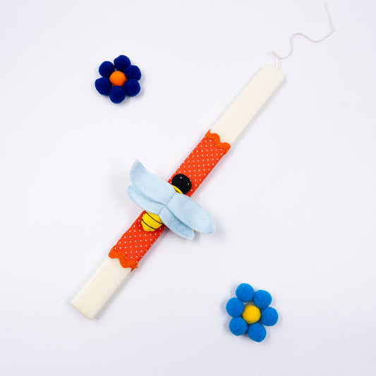 Λαμπάδα με στολίδι μελισσάκι