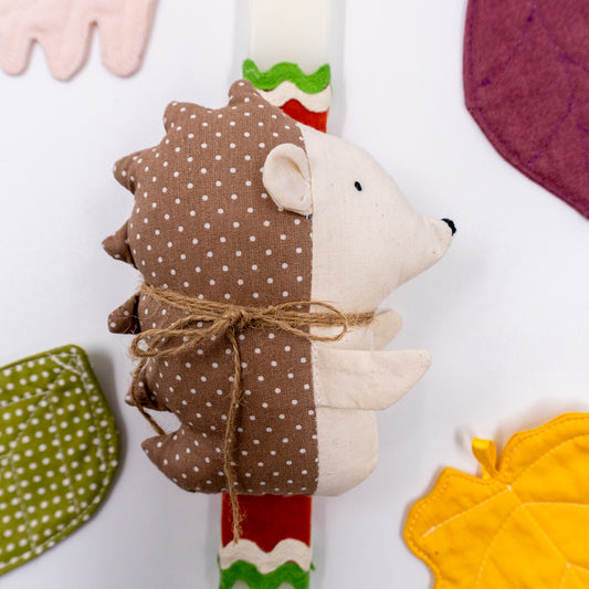 Λαμπάδα με σκαντζόχοιρο μαλακό παιχνίδι