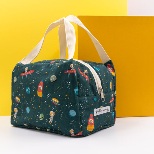 Τσαντάκι φαγητού με χερούλια και φερμουάρ, space