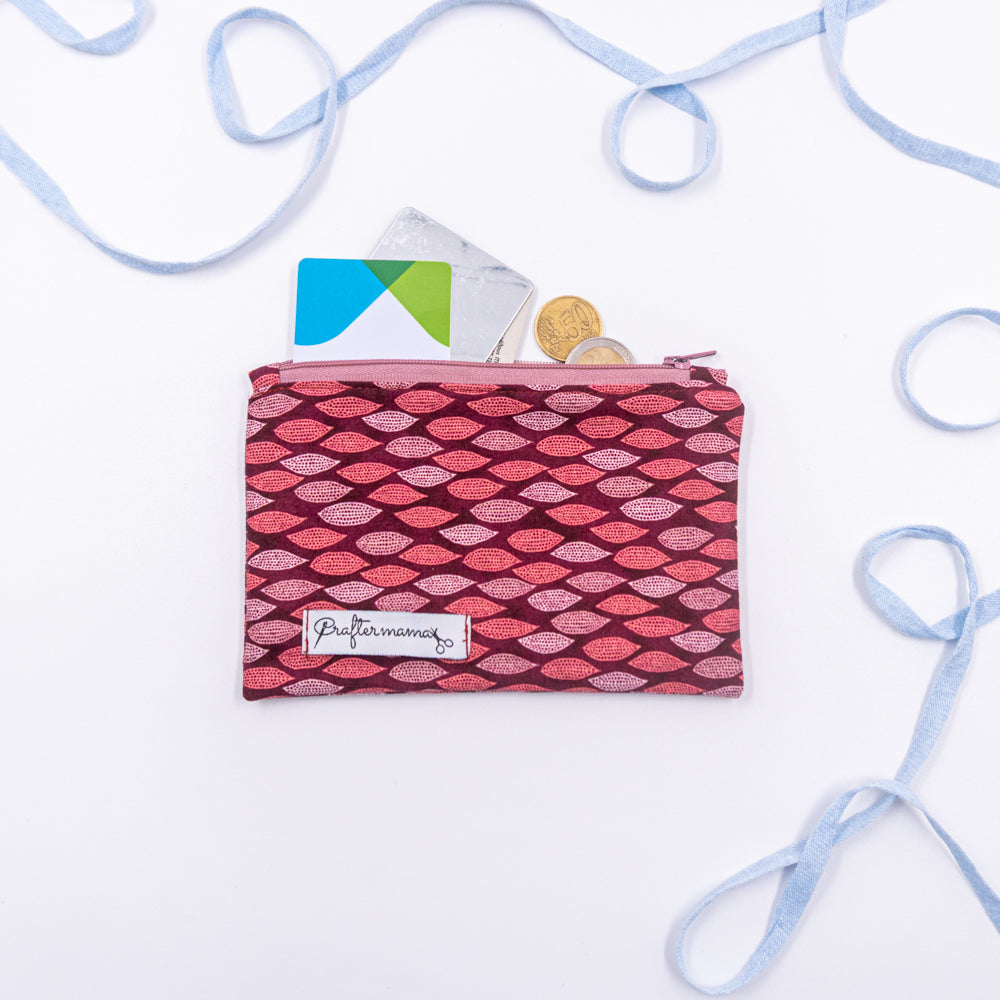 Πορτοφόλι με φερμουάρ, μπορντώ