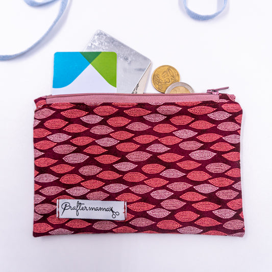 Πορτοφόλι με φερμουάρ, μπορντώ