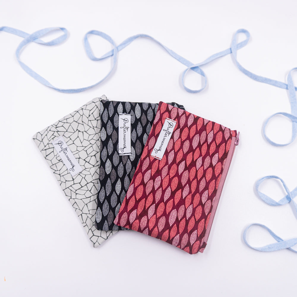 Πορτοφόλι με φερμουάρ, μπορντώ