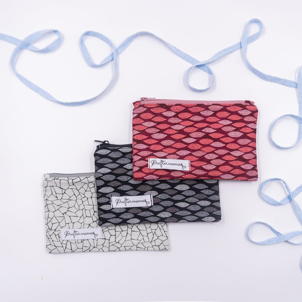 Πορτοφόλι με φερμουάρ, μπορντώ